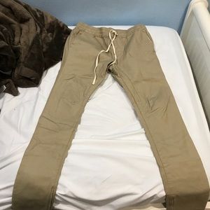Pacsun Zipper Pants Joggers Khaki Size Medium